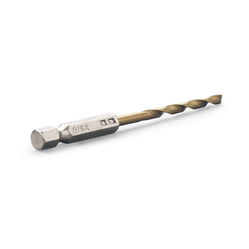 Mesee 13 Pieces Titanium Coated HSS Twist Drill Bit Set, Hex Shank High Speed Steel Drill Bits 1.5mm-6.5mm Quick Change Woodworking Drilling Tool