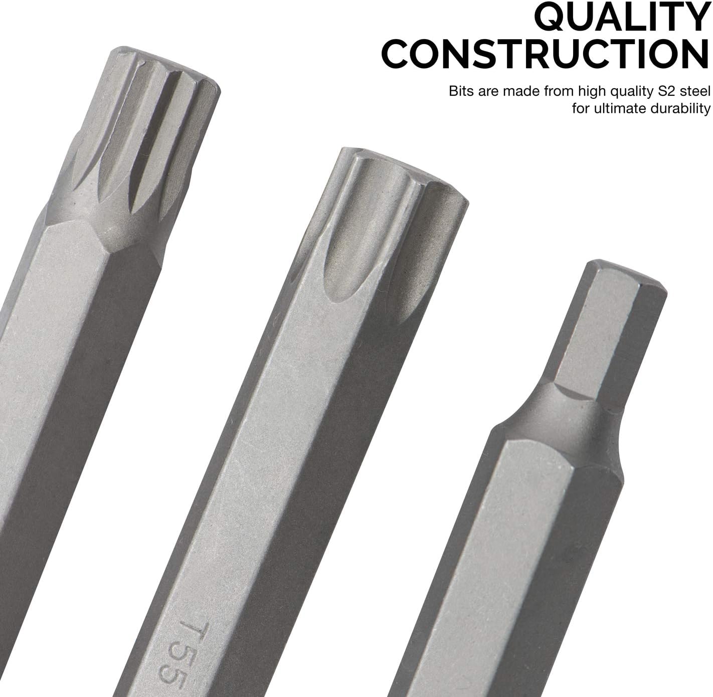 Combination Socket Bit Set – XZN, Hex & Torx (40-Piece)