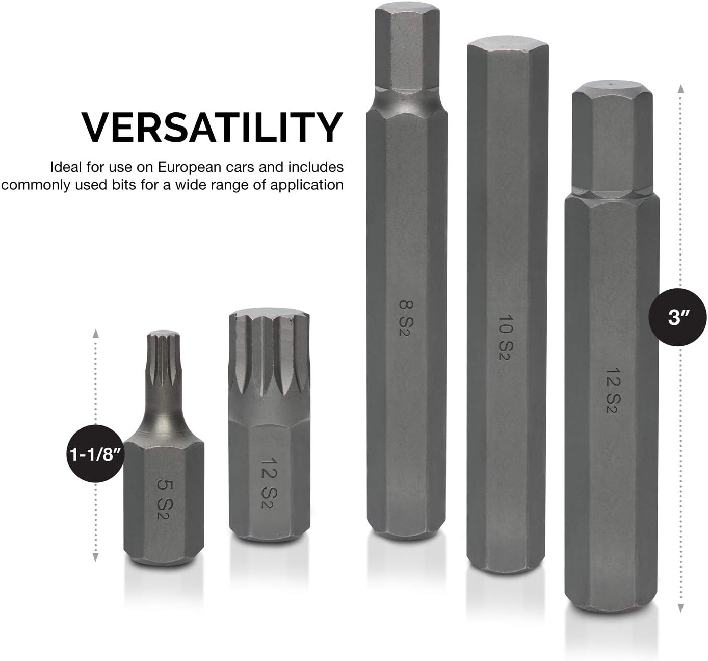 Combination Socket Bit Set – XZN, Hex & Torx (40-Piece)