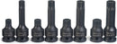 NEIKO 10283B XZN Triple Square Spline Socket Set | 8pc Heavy Duty Impact Cr-Mo Steel | Tamper Proof (M12 - M18)