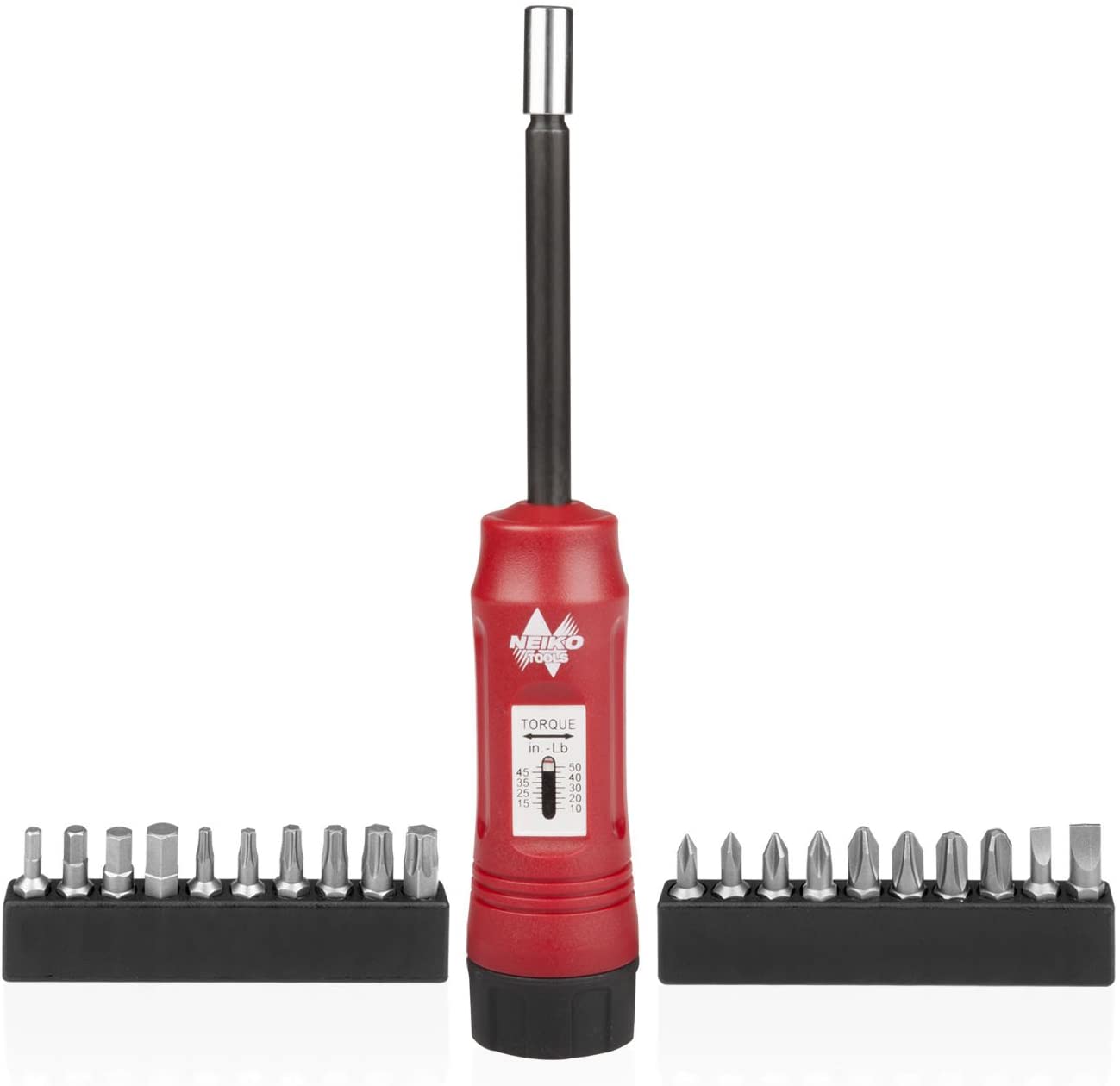 Adjustable Torque Screwdriver – 10–50 in-lb, Long Shank, 1/4” Hex