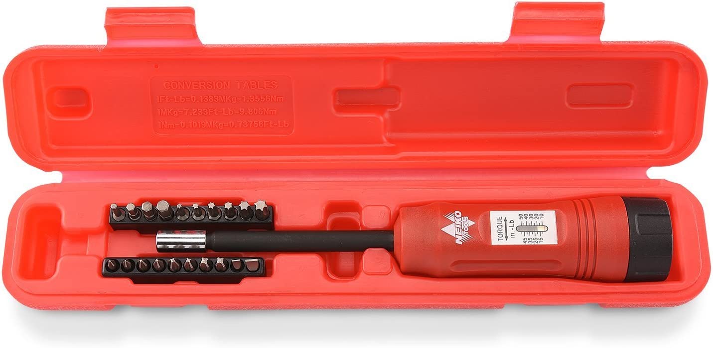 NEIKO Adjustable Torque Screwdriver – 10–50 in-lb, Long S – NEIKO®