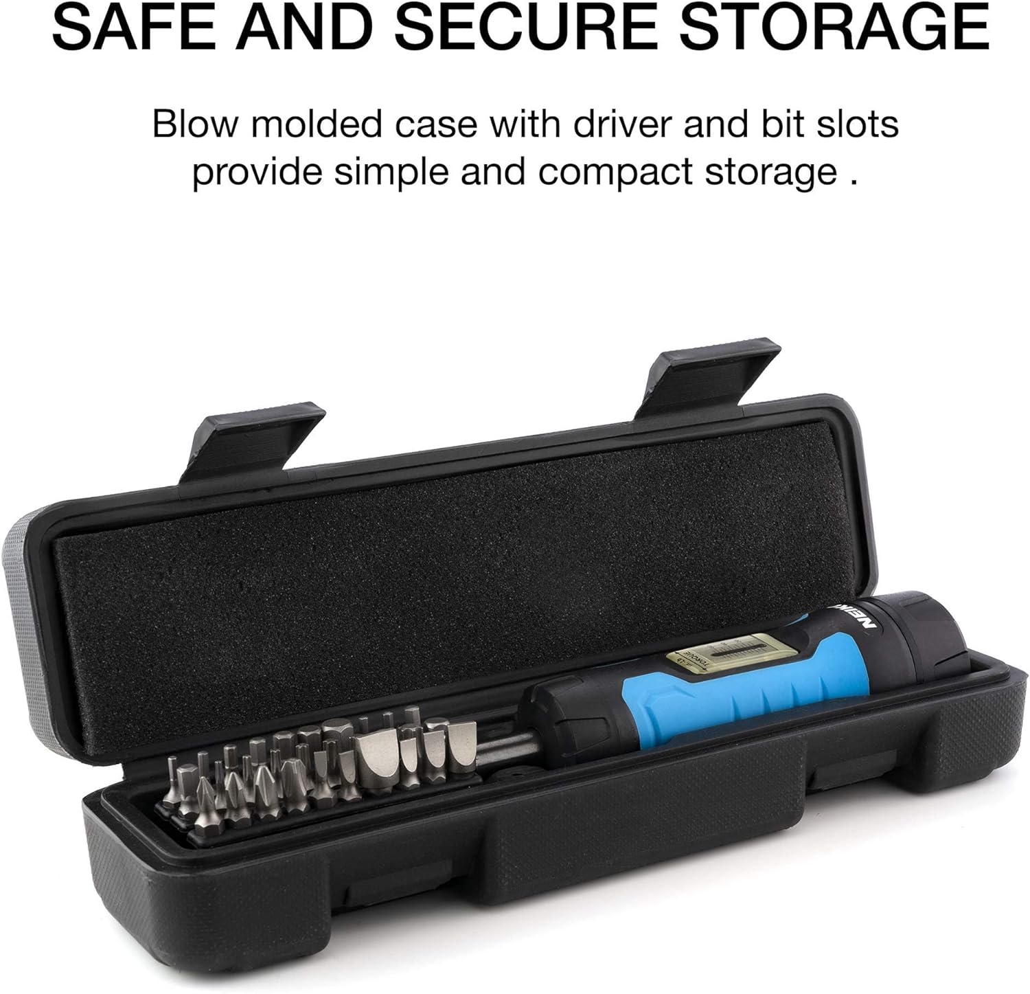 1/4" Drive Torque Wrench Screwdriver Set — 10–60 In-Lb, S2 Steel Bits (30-Piece)