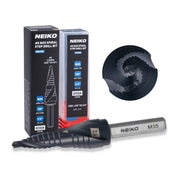 NEIKO 10615B Step Drill Bit, 2 Steps 3/8" to 1/2" Spiral M35 Cobalt, AlTiSiN Coated, 1/4" Tri-Flat Step Bits for Steel, Metal, Wood, Plastic, Unibit Cone Drill Bits, Two Flute