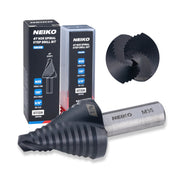 NEIKO 10619B Step Drill Bit, 1 Step 7/8" Spiral M35 Cobalt, AlTiSiN Coated, 3/8" Tri-Flat Step Bits for Steel, Metal, Wood, Plastic, Unibit Cone Drill Bits, Two Flute