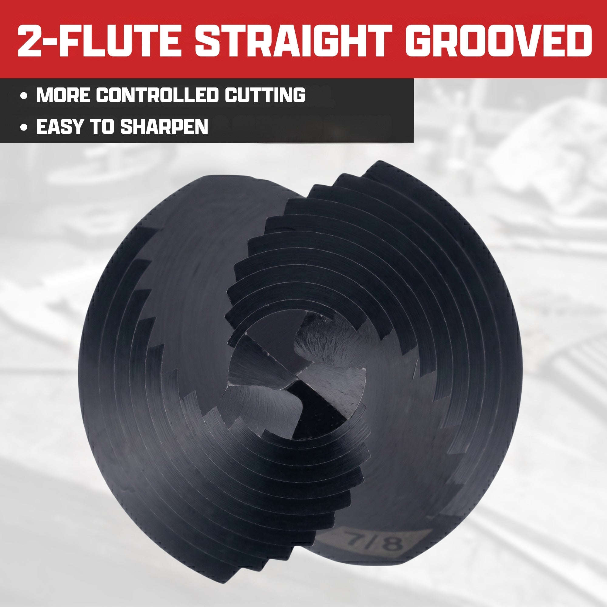 NEIKO 10620B Step Drill Bit, 1 Step 7/8" Straight M35 Cobalt, AlTiSiN Coated, 1/4" Quick Change Step Bits for Steel, Metal, Wood, Plastic, Unibit Cone Drill Bits, Two Flute