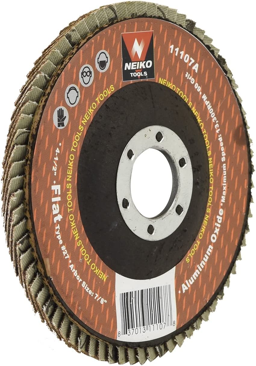 10 Pack Aluminum Oxide Flap Discs 4-1/2 for Angle Grinder, 60 Grit Flapper Wheel