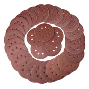 5" Hook-and-Loop Sanding Discs — Aluminum Oxide, 10 Grits, 8-Hole (150-Piece)