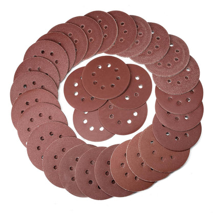 NEIKO 11271A 150 Piece Sanding Discs for 5” Orbital Sander, Hook and Loop, Sandpaper with 60, 80, 100, 120, 150, 180, 240, 320, 400, 600 Grit, Premium Aluminum Oxide, Solid Surface Sanding Pads