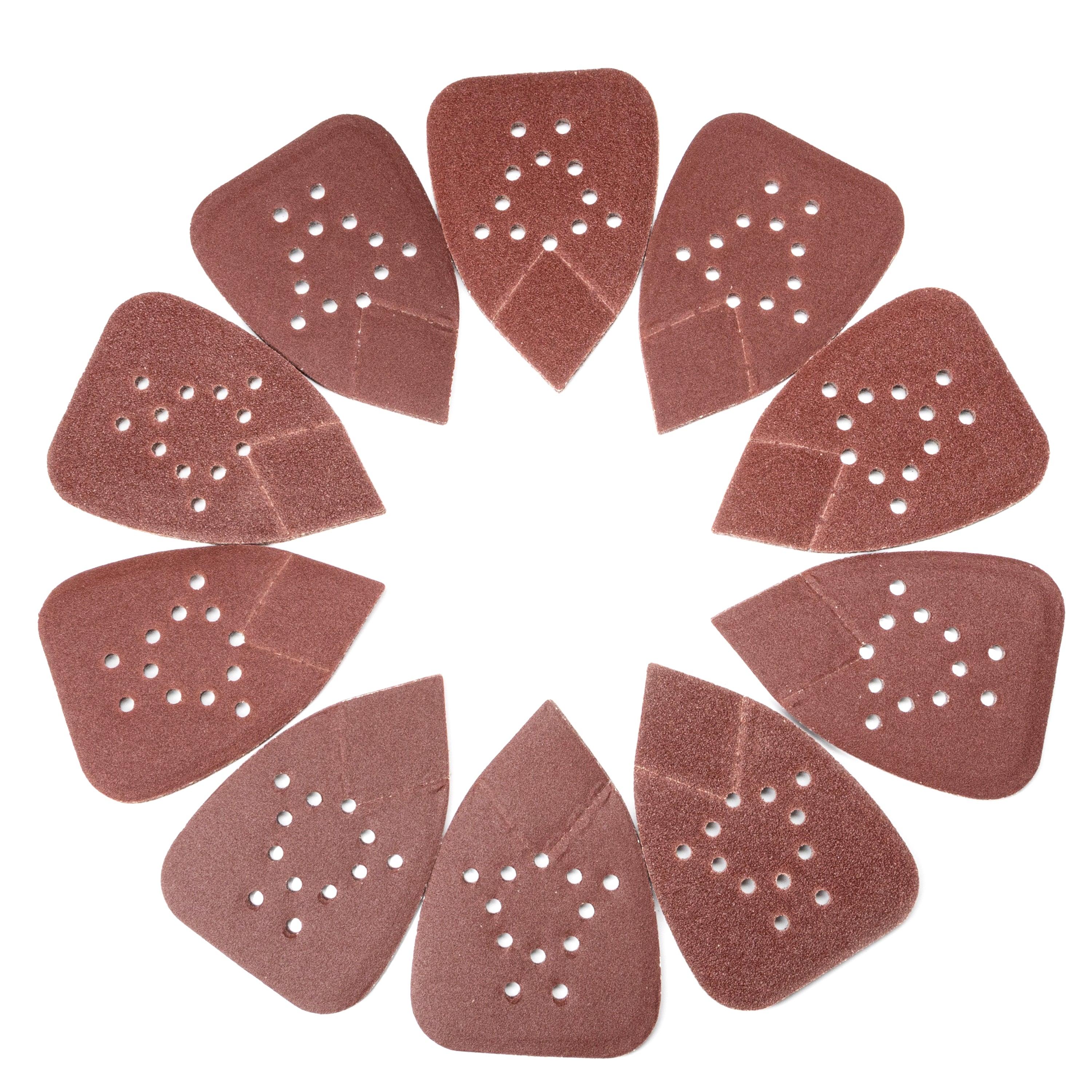 Hook & Loop Mouse Sandpaper Assortment 60, 80, 120, 150 (50-Piece)