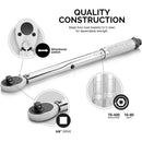 NEIKO 03714A 1/4" Drive Adjustable Click Torque Wrench | SAE | 20-200 Inch-Pound Chrome Vanadium Steel | 10.75" Length