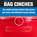MAGNUM 32 Gallon Trash Can, High-Vis Red, Construction Grade, Heavy Duty Plastic, Jobsite Ready for Handling and Holding Garbage CMTC-C000-32R05 (5 Pack)