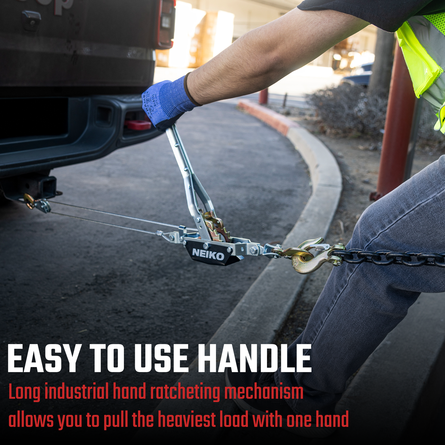 Come-Along Winch – 2-Ton (4,000 lb), 7.2 ft Heavy-Duty Cable