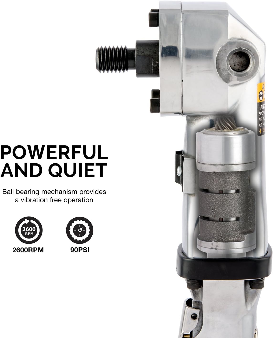 Pneumatic Air Angle Polisher & Buffer – 7”, Variable Speed