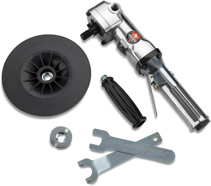 NEIKO 30070A 7" Air Angle Sander | 1/4" NPT Air Inlet | 6 CFM 90 PSI | 4500 RPM | Pneumatic Tool for Grinding and Polishing Surfaces