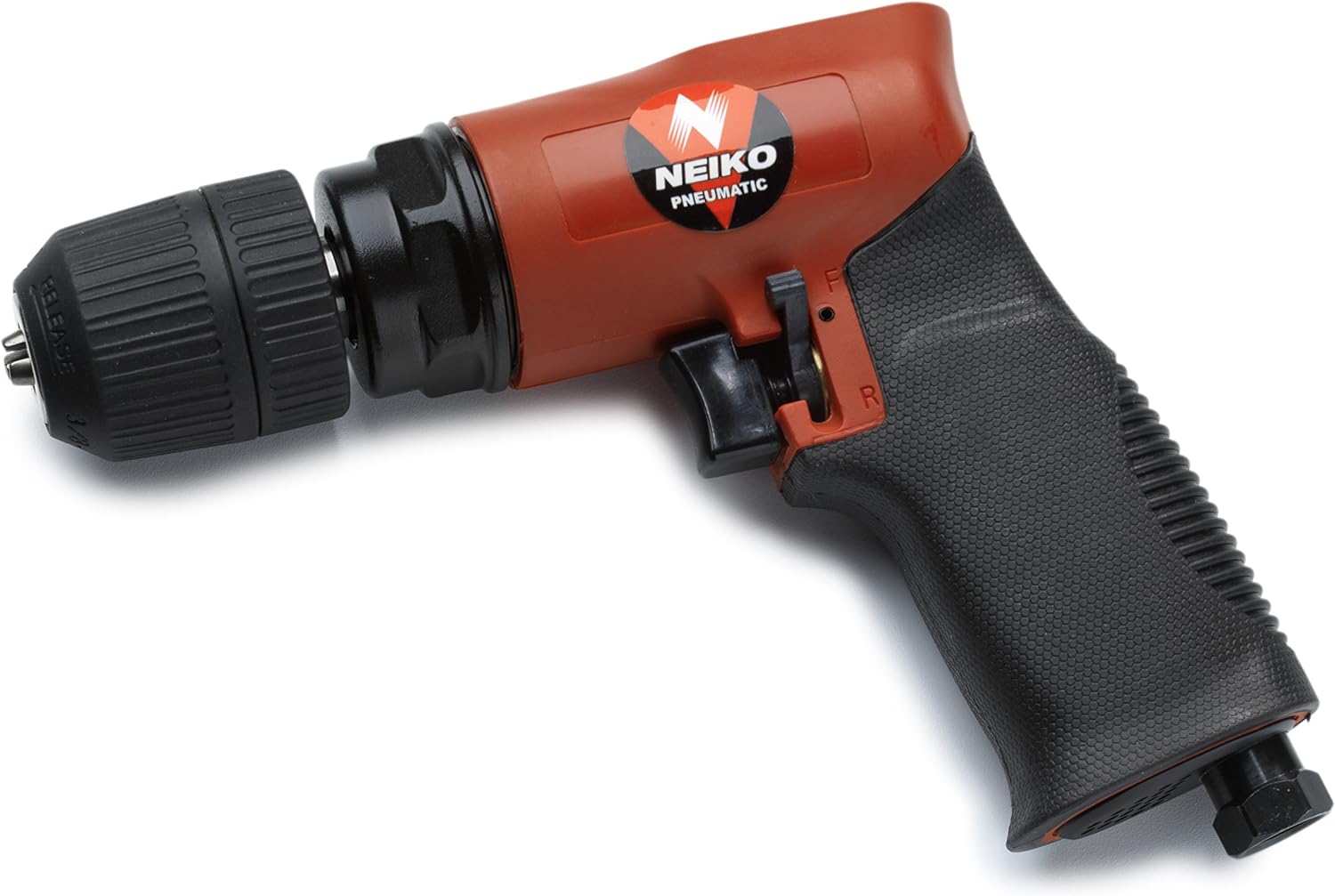 3/8" Air Drill, Composite Reversible Pistol Grip with Keyless Chuck, 90 PSI / 1800 RPM