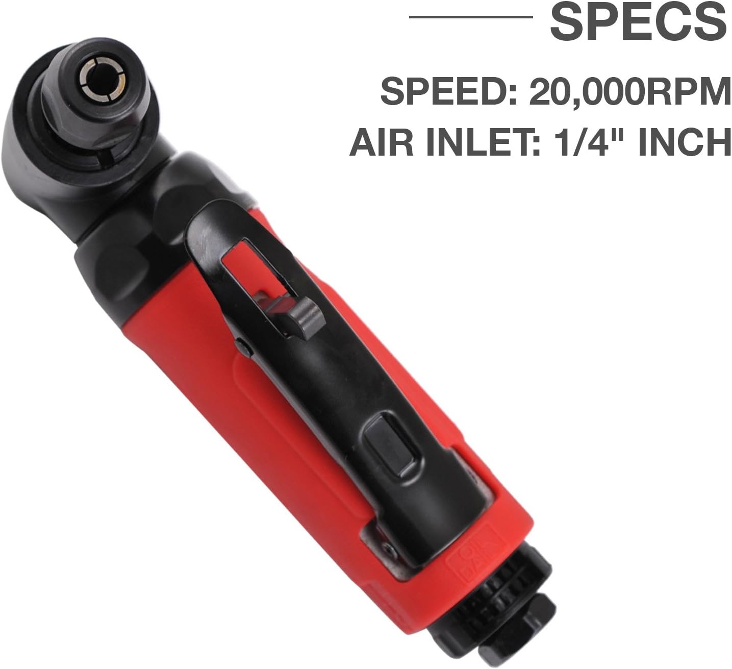 Mini Angle Die Grinder – 1/4” Collet, 20,000 RPM, 90° Head