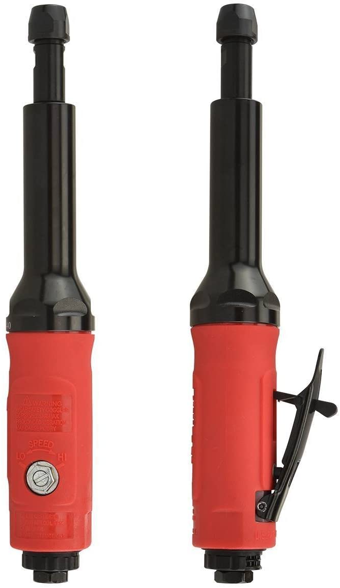 NEIKO PRO 30115B 5” Extended Straight Air Die Grinder | 22,000 RPM | 90 PSI | ¼” Air Inlet | 3/8" Air Hose Size | Pneumatic Tool