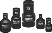 Impact Socket Adapter Set — 1/4"–3/4" Drives, Cr-V Steel (5-Piece)