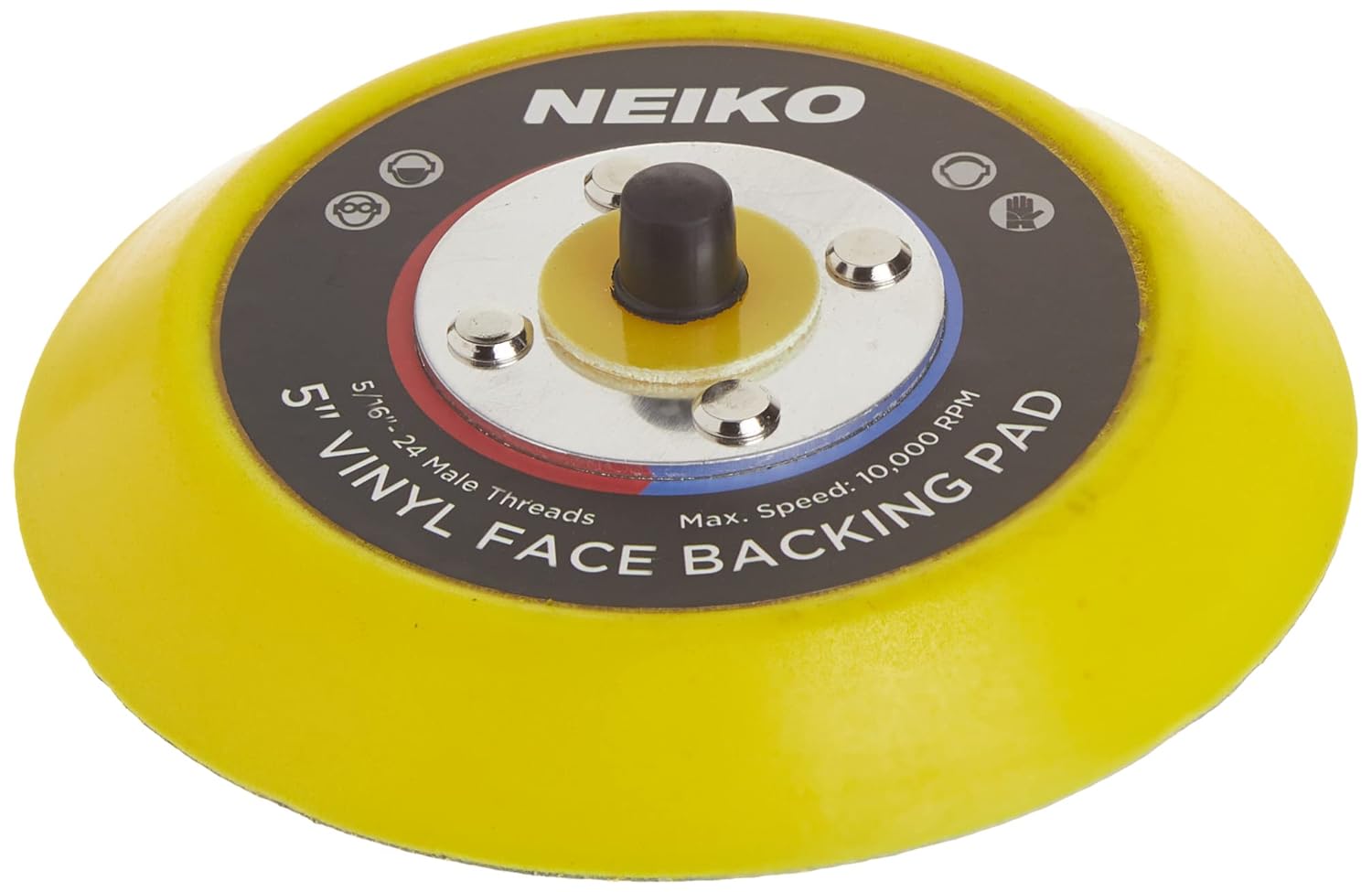 5” Sanding Pad with Vinyl PSA Backing, 5/16” Arbor with 24 Thread Mounts, 10,000 RPM