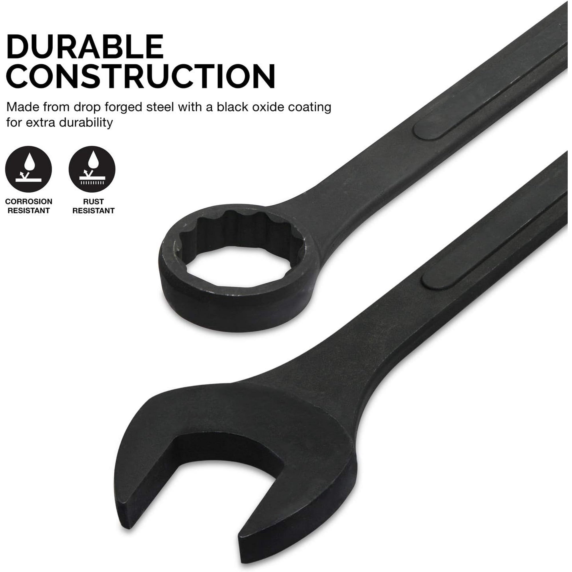 Metric Jumbo Combination Wrench Set – Black Oxide Finish, 34–50 mm (11-Piece)