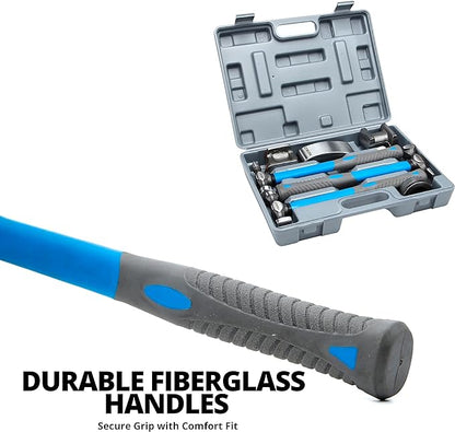 Auto Body Repair Hammer & Dolly Set – Drop-Forged Steel (7-Piece)
