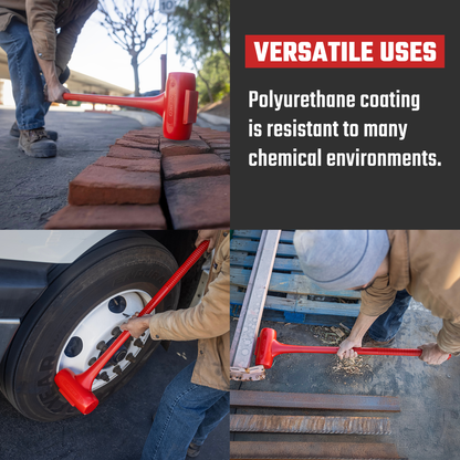 12 lb Dead Blow Hammer – One-Piece Steel Core, 36-1/2” Handle