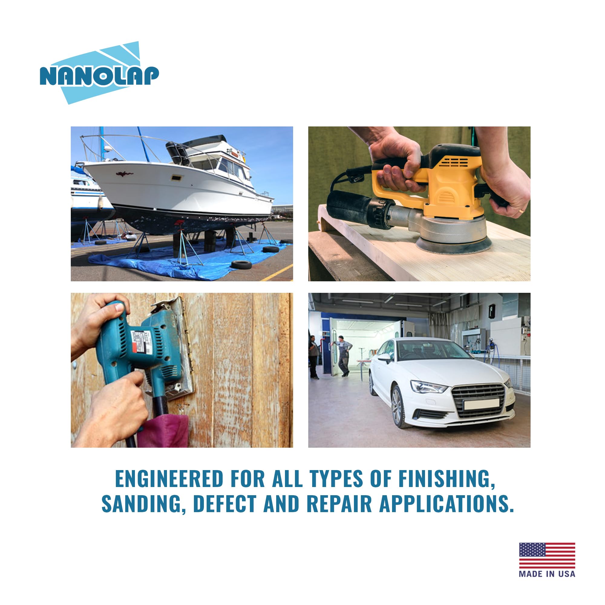 NANOLAP PSA Microfinishing Film 80 Micron (180 Grit) Adhesive Polishing Paper (5-Piece)