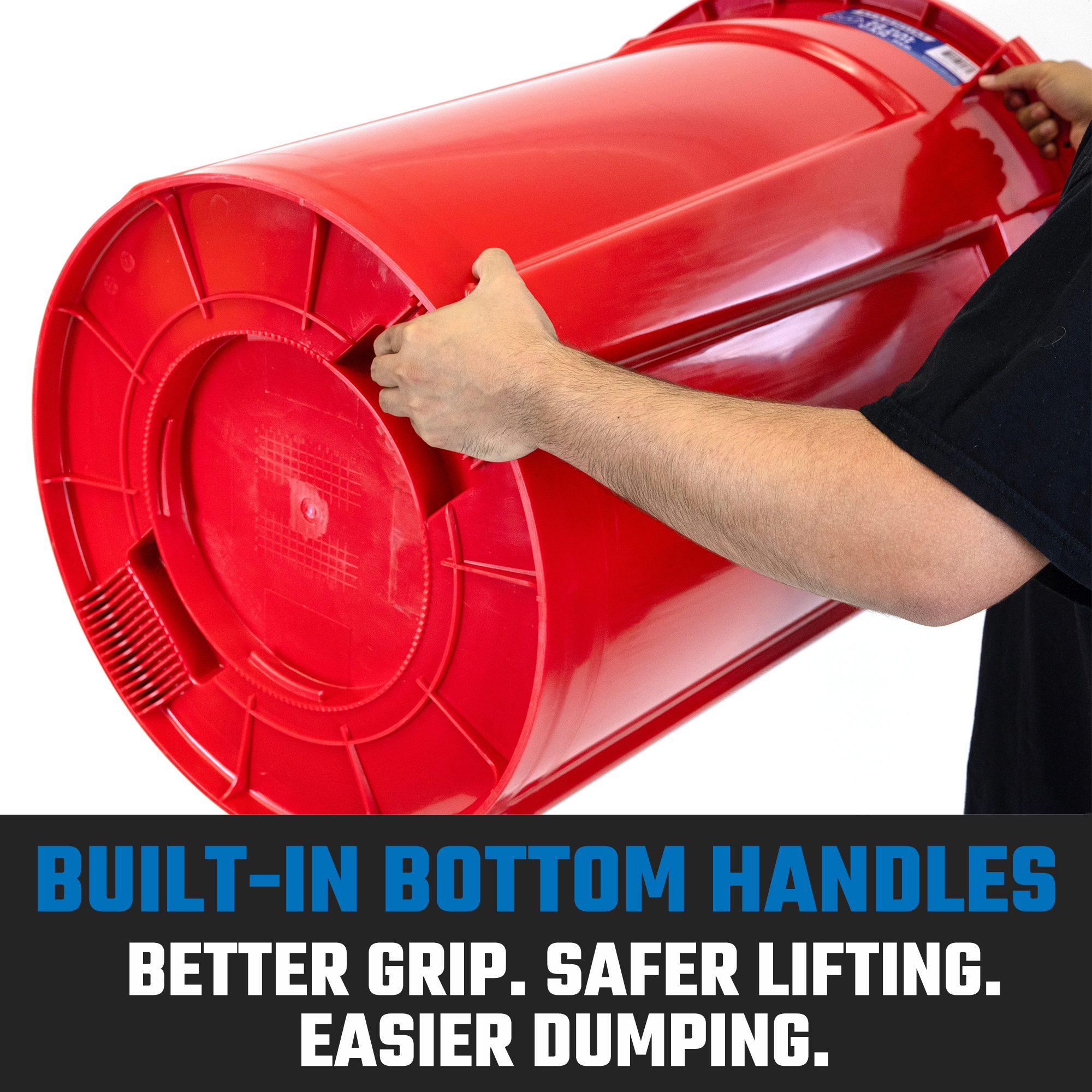 High-Vis Red 55-Gallon Heavy-Duty Trash Can (1-Pack)