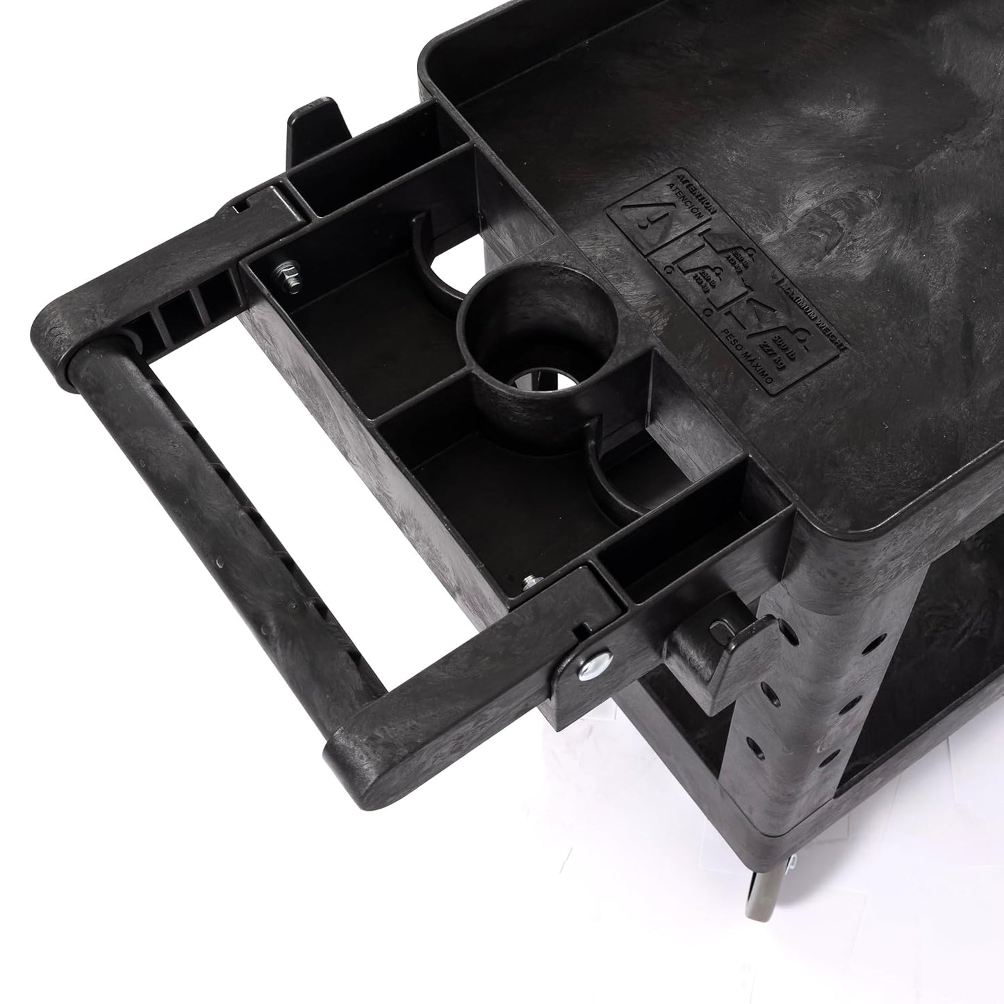 2-Tier Heavy-Duty Utility Cart – 500 lb Capacity, Non-Marking Wheels