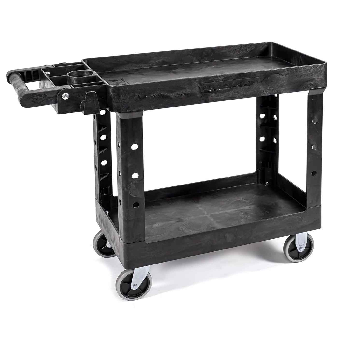 2-Tier Heavy-Duty Utility Cart – 500 lb Capacity, Non-Marking Wheels