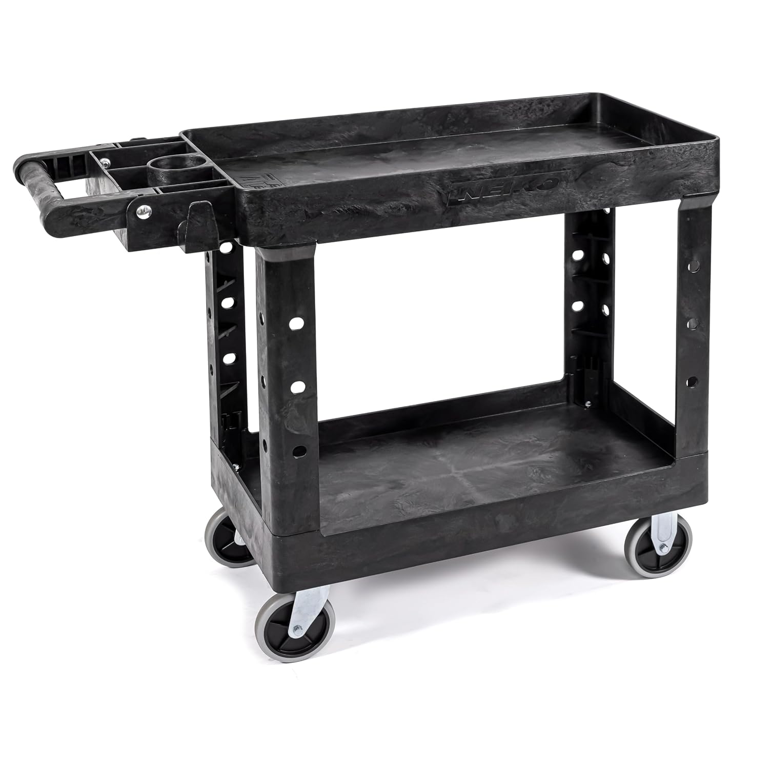 2-Tier Heavy-Duty Utility Cart – 500 lb Capacity, Non-Marking Wheels