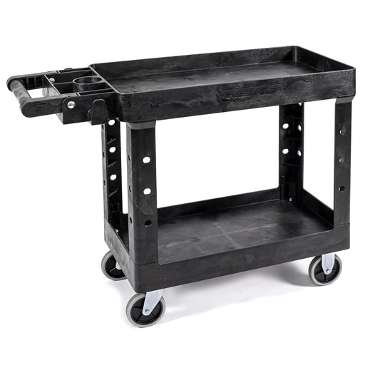 2-Tier Heavy-Duty Utility Cart – 500 lb Capacity, Non-Marking Wheels