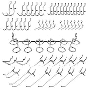 Pegboard Hook Assortment — Heavy-Duty Hardened Steel, 12 Hook Styles (50-Piece)