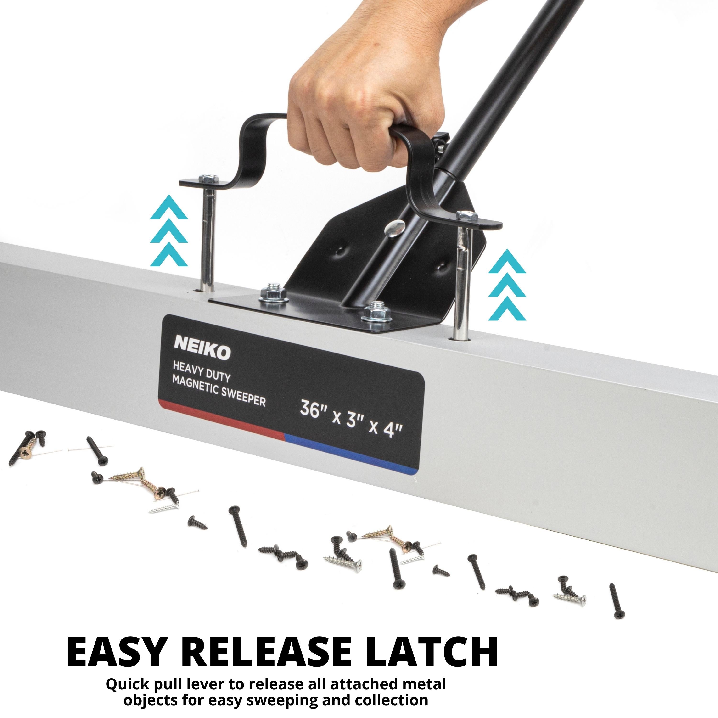 36" Magnetic Pickup Sweeper with Wheels & Adjustable Handle
