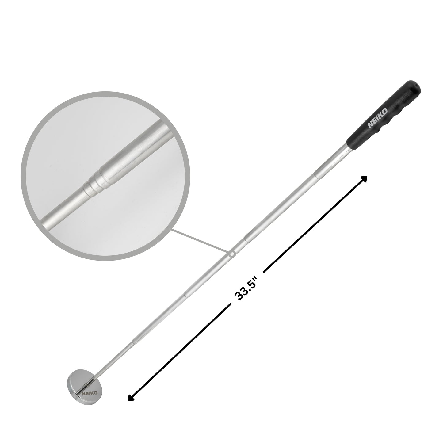 Heavy-Duty Magnetic Pickup Tool – 3.3” Magnet Head, Extendable Shaft