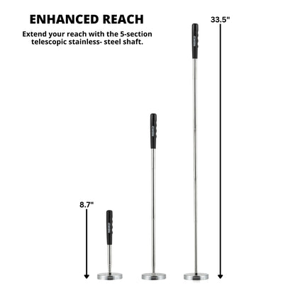 Heavy-Duty Magnetic Pickup Tool – 3.3” Magnet Head, Extendable Shaft