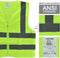Neiko 53956A High-Visibility Safety Vest with Reflective Strips for Emergency, Construction, and Safety Use, Neon Yellow, Medium