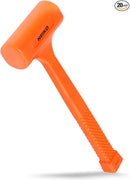 Neiko 02846A 1 LB Dead Blow Hammer, Neon Orange I Unibody Molded | Checkered Grip | Spark and Rebound Resistant (Pack of 20)