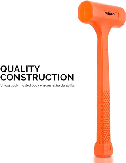 1 lb Dead Blow Hammer – Unibody Molded, Checkered Grip (20-Pack)