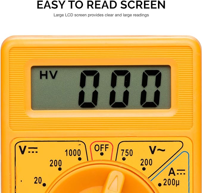 HILTEX Digital Multimeter – AC/DC Voltage, Ohms & Diode Testing (25-Pack)