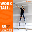 SurPro Single-Sided Drywall Stilts, Magnesium Base, 26” - 40” Height, QuadLock Contractor-Grade Stilts with Patented FLEXION Foot System (S1X-M-2640) for Drywallers, Painters, Stilts Drywall