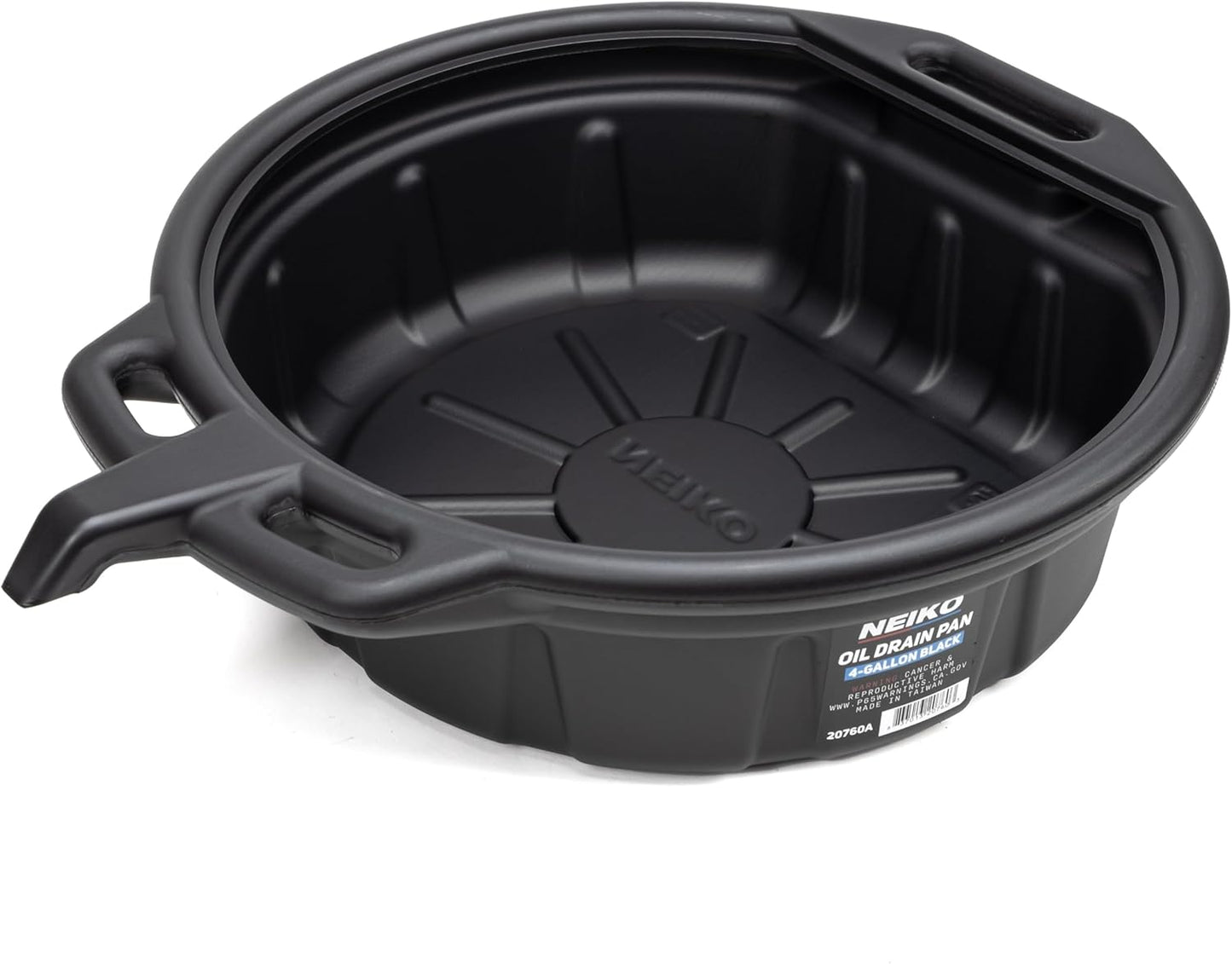 Large Oil Drain Pan – 4 Gallon (16L) Capacity, Anti-Splash Pour Spout