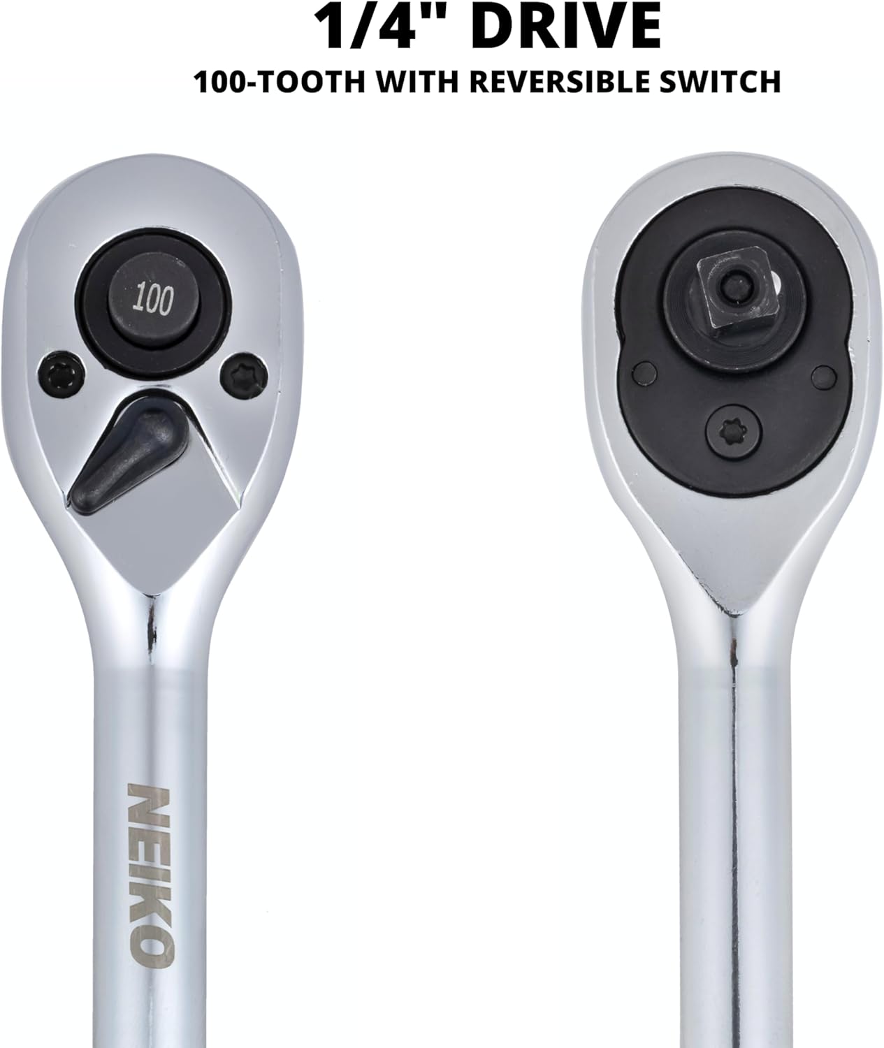 1/4” Drive Ratchet Wrench – 100-Tooth, Quick Release