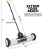 NEIKO 53416A 24” Rolling Magnetic Sweeper with Wheels, 50 Pound Capacity, Adjustable Handle & Floor Magnet Clearance Height, Metal Pick Up and Nail Magnet, Floor Sweeper for Construction, Shop, Etc.