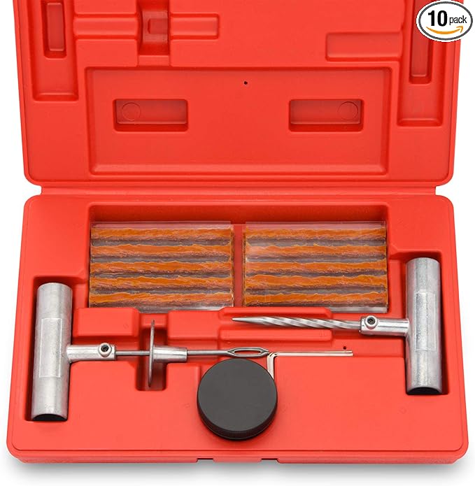 TOOLUXE Heavy-Duty Tire Repair Kit – Universal Plug Kit (35-Piece, 2-Pack)