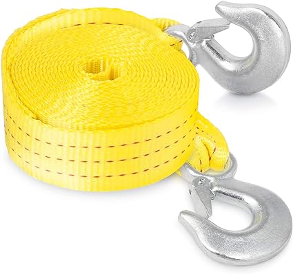 Heavy-Duty Tow Strap with Hooks – 2” x 20’, 10,000 lb Capacity (12-Pack)