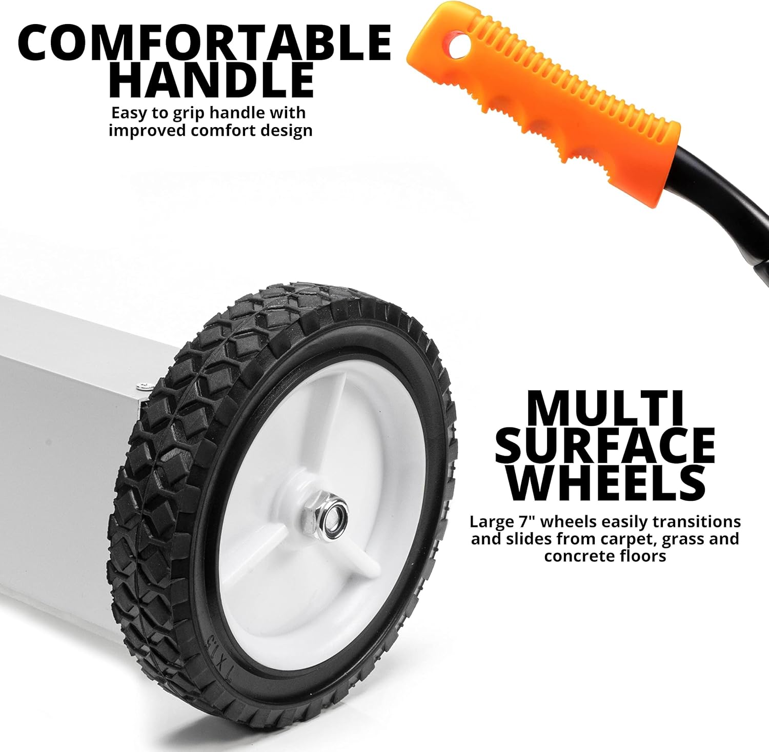 24" Rolling Magnetic Sweeper — 50-Lb Capacity, Quick Release