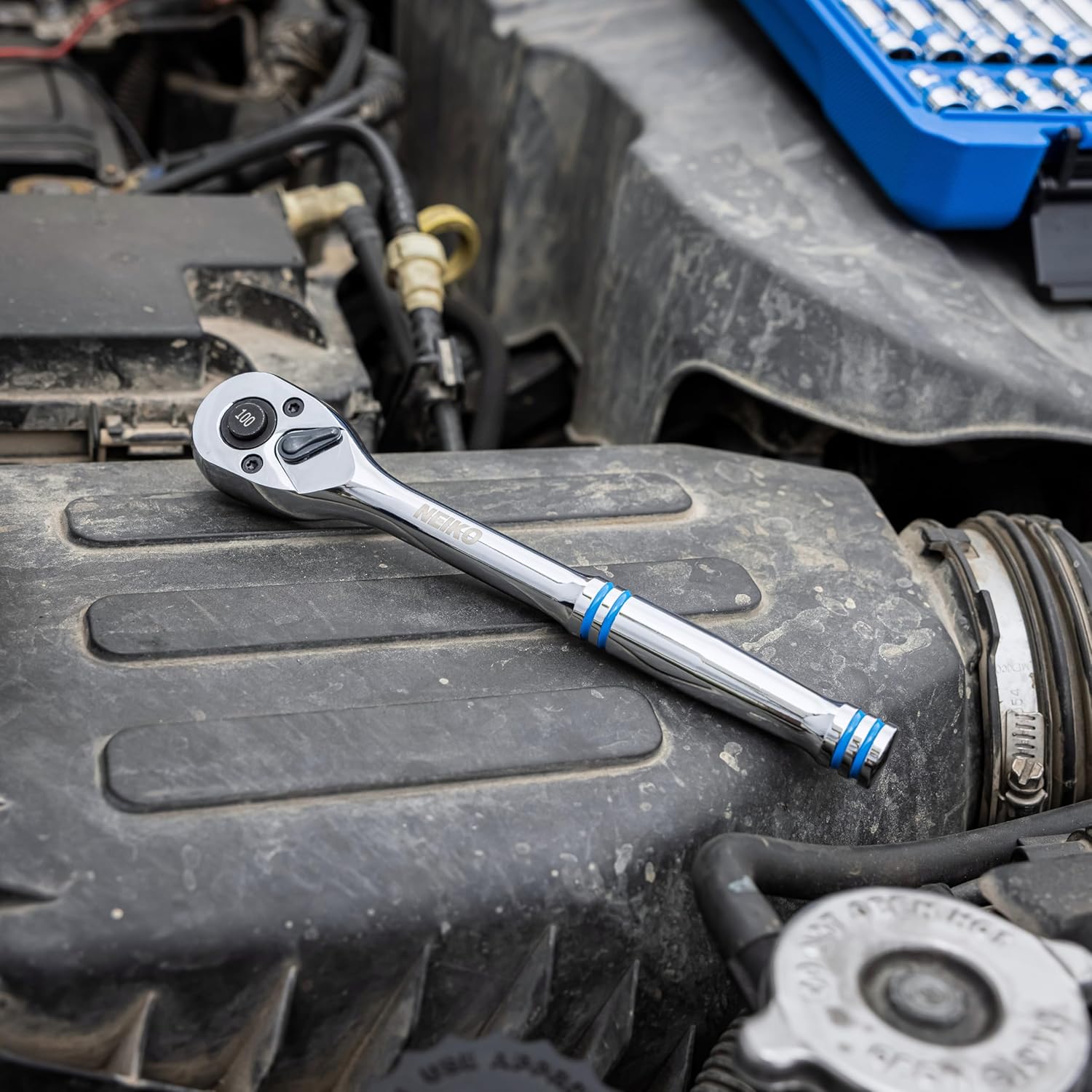 3/8” Drive Ratchet Wrench – 100-Tooth, Quick Release