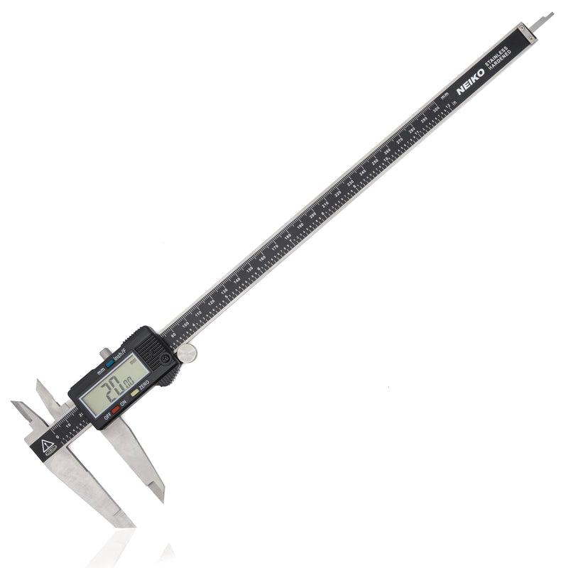 NEIKO 01409A 12” Electronic Digital Caliper | Extra Large Display | 0-12 Inches | Inch/Fractions/Millimeter Conversion | Polished Stainless Steel